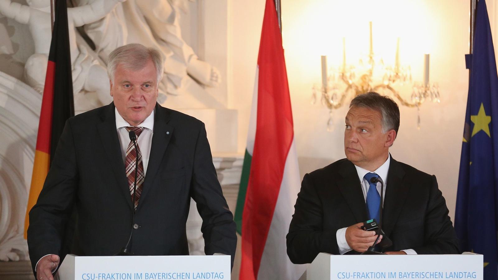 Seehofer és Orbán. - Weber szerint a politikai kapcsolatok ápolásának szokványos formája lesz a találkozó. FOTÓ: Sean Gallup/Get