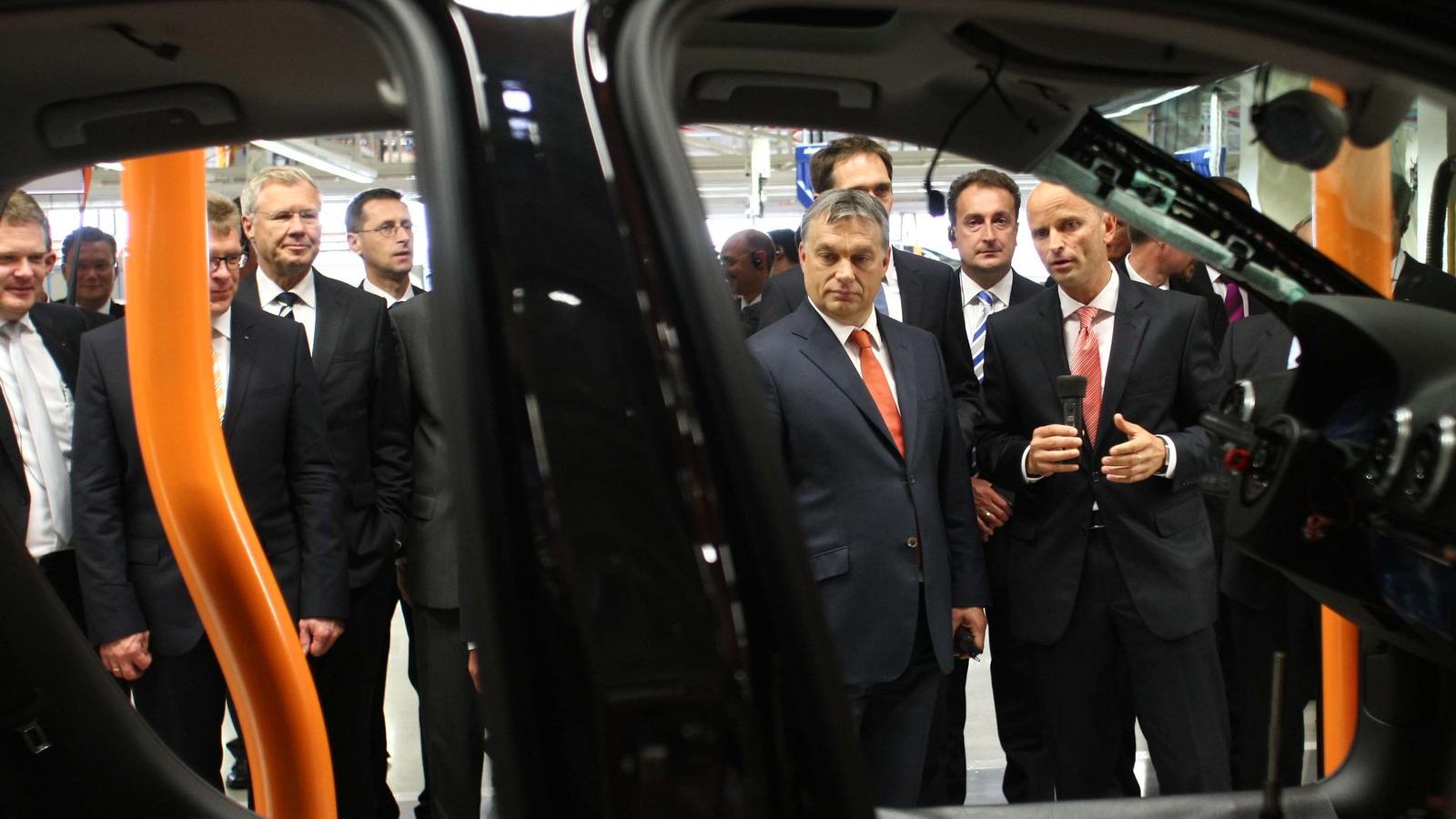 Orbán Viktor az Audi gyár átadásán 2013-ban - Népszava fotó