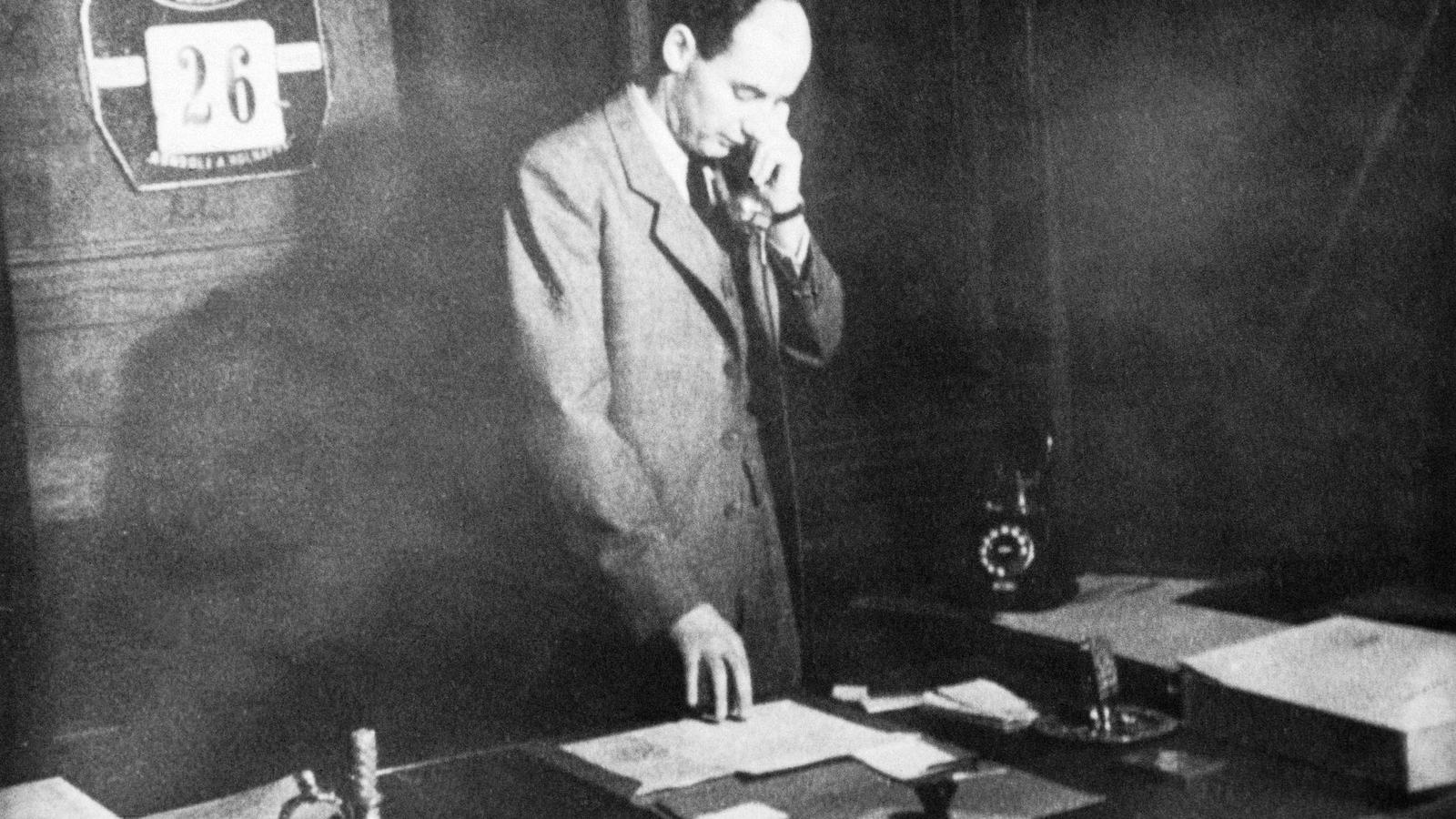 Wallenberg egyik utolsó fennmaradt képe az irodájában készült  FOTÓ: HULTON ARCHIVE