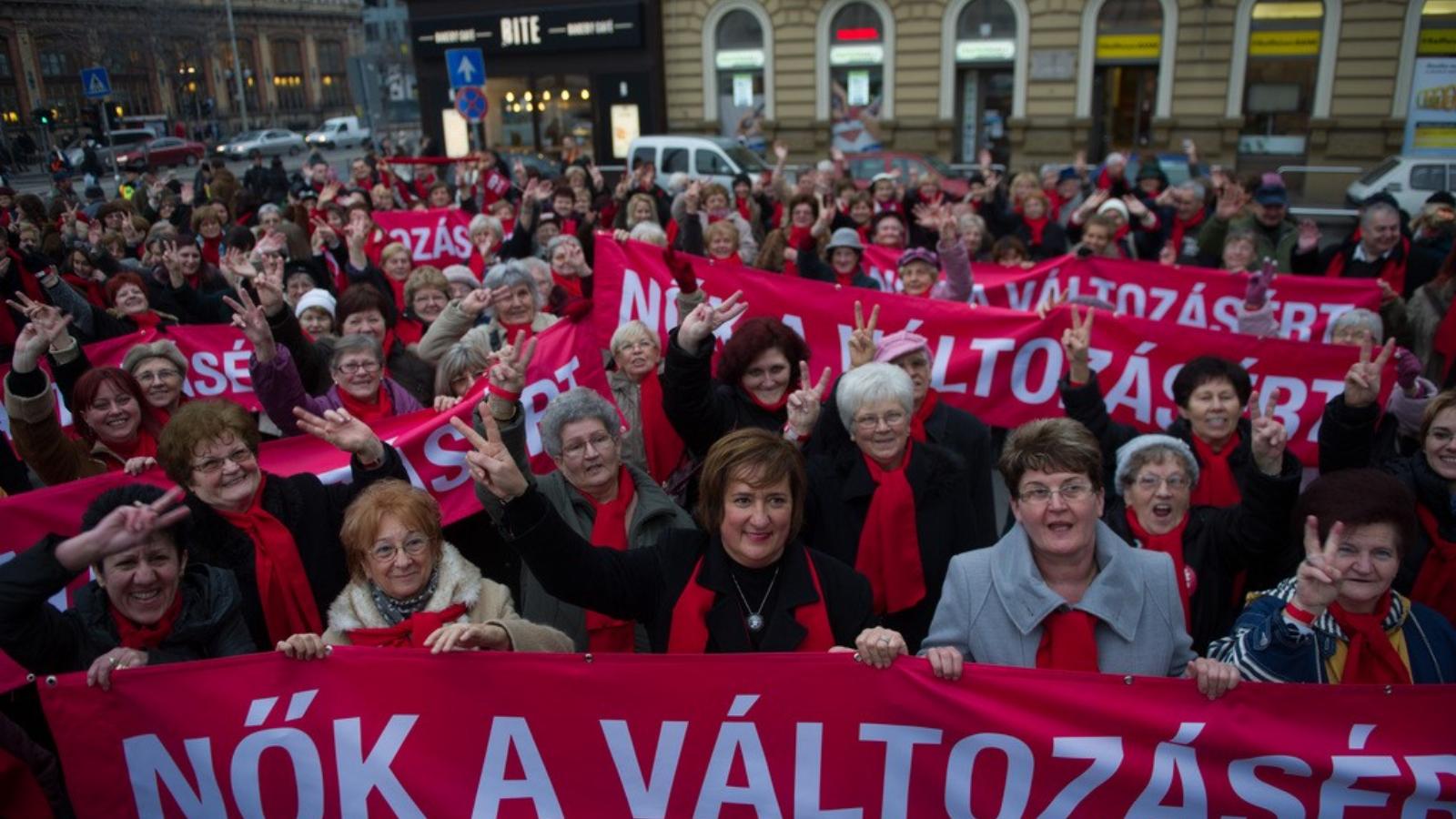 Kép a budapesti megmozdulásáról. Fotó: Bielik István