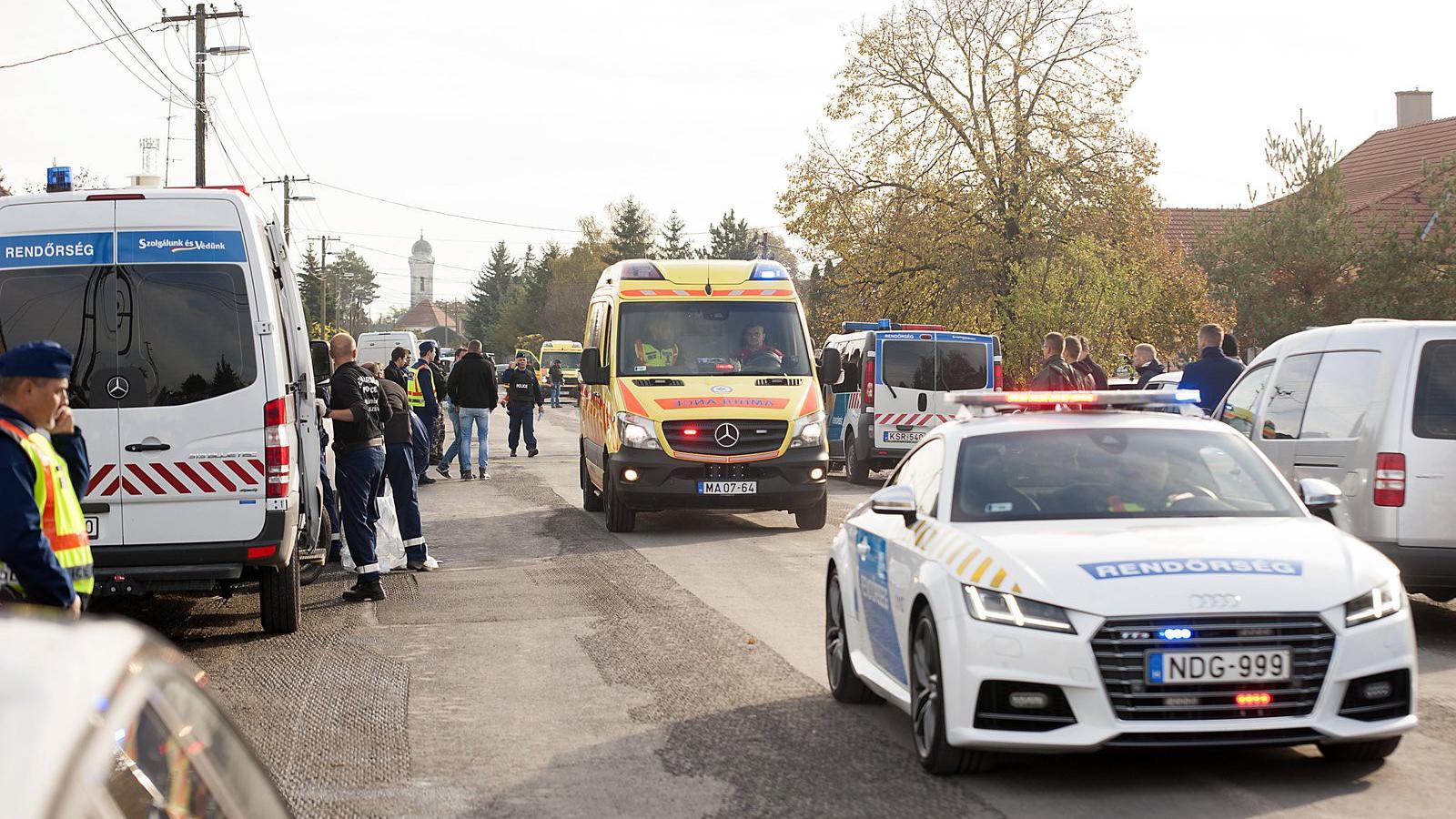 Lövöldözés volt Bőnyben
Bőny, 2016. október 26. A 74 éves sérült elkövetőt viszi el egy mentőautó rendőri kísérettel a települé