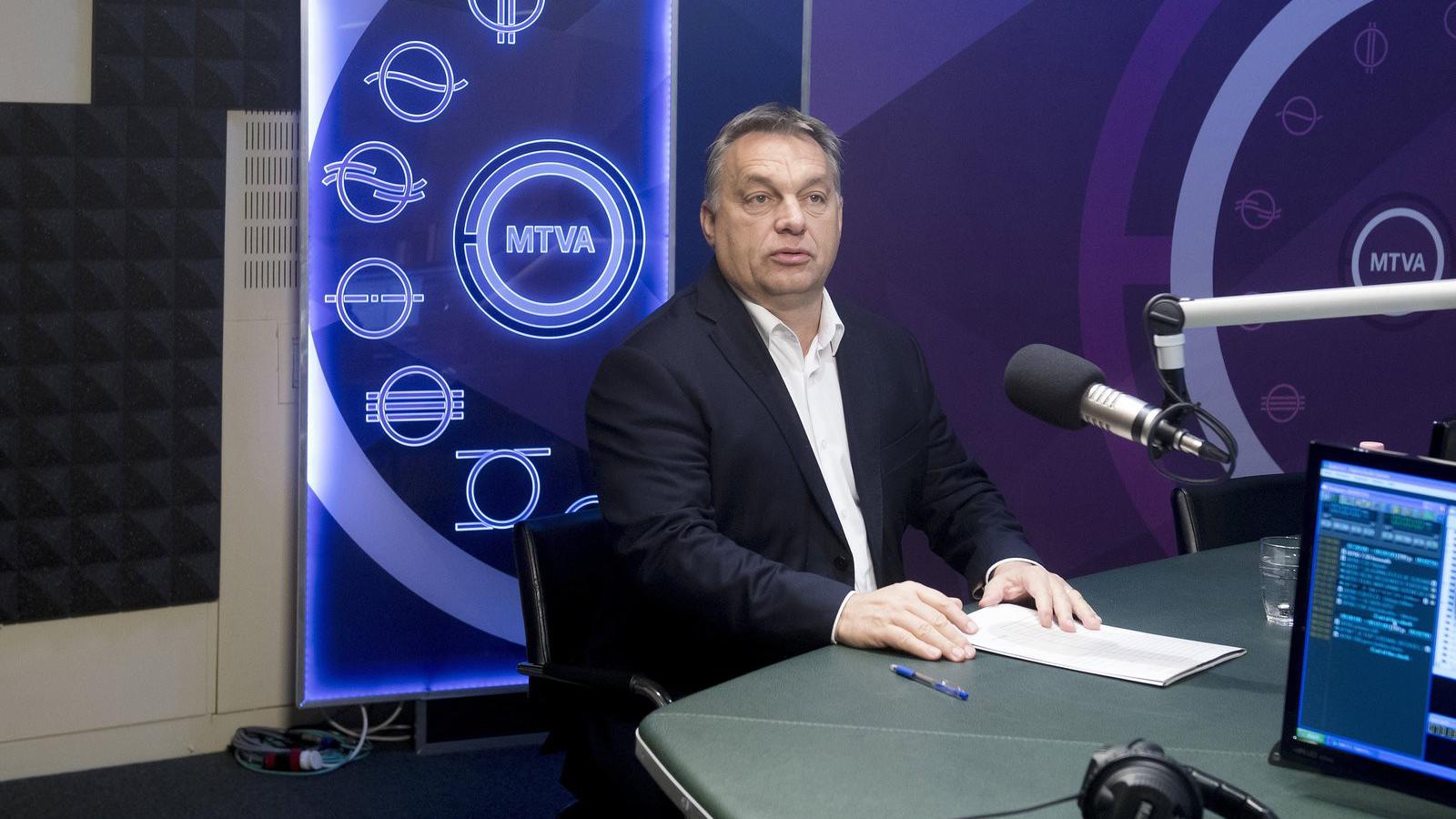 Orbán Viktor a Kossuth Rádió 180 perc című műsorában MTI Fotó: Koszticsák Szilárd