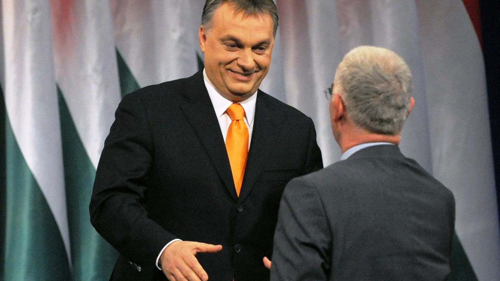 Orbán és Balog egy korábbi évértékelőn. FOTÓ: Népszava