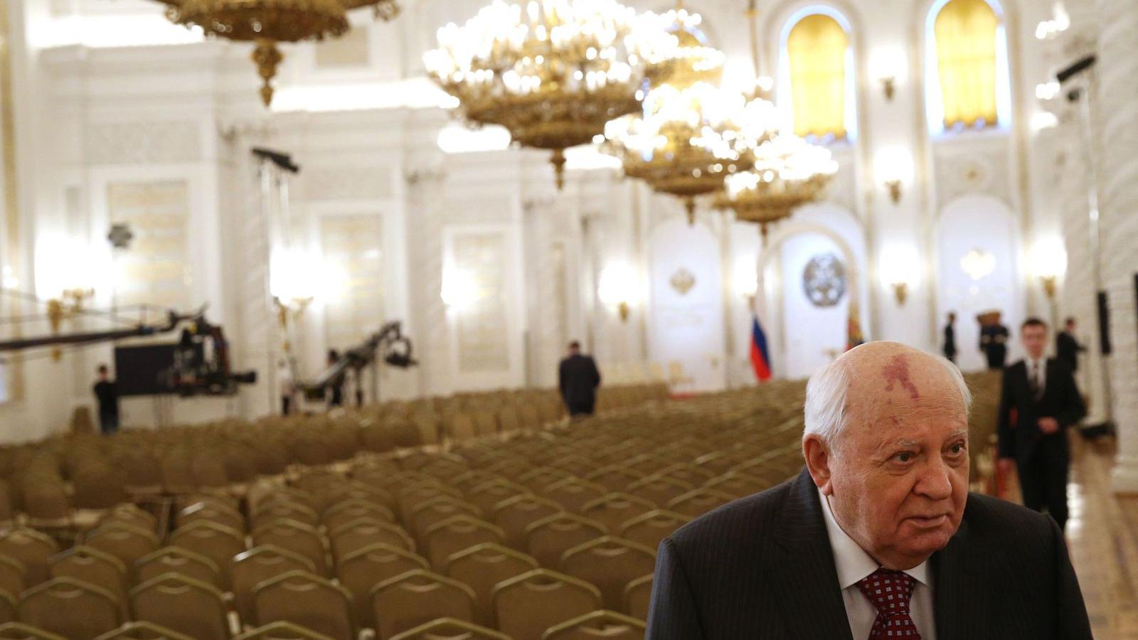 Mihail Gorbacsov nyáron a Kremlben, egy állami díjátadáson FOTÓ: EUROPRESS/GETTY IMAGES/MICHAEL SVETLOV