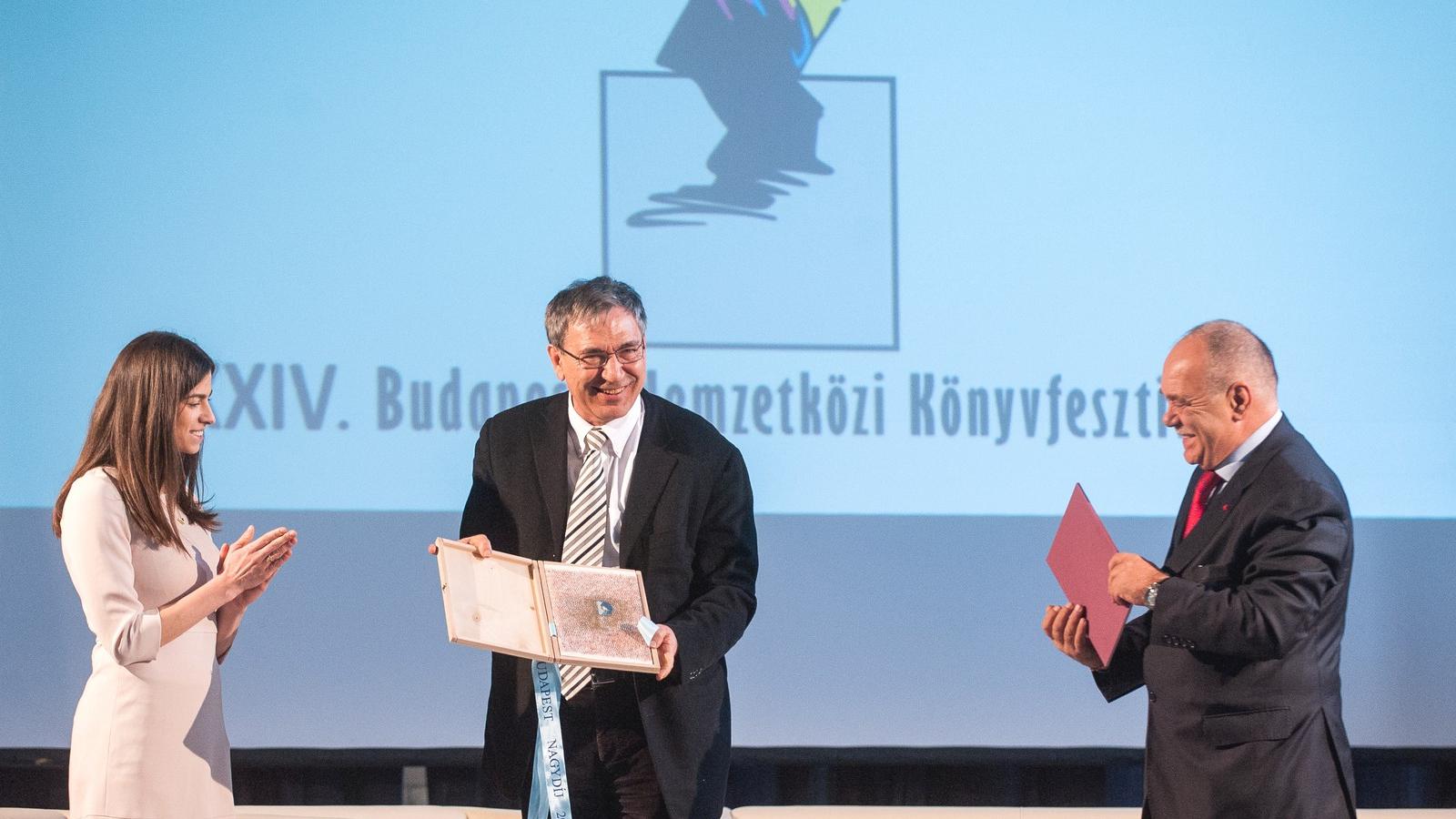 Orhan Pamuk a Budapesti Nemzetközi Könyvfesztivál megnyitóján FOTÓ: MOLNÁR ÁDÁM