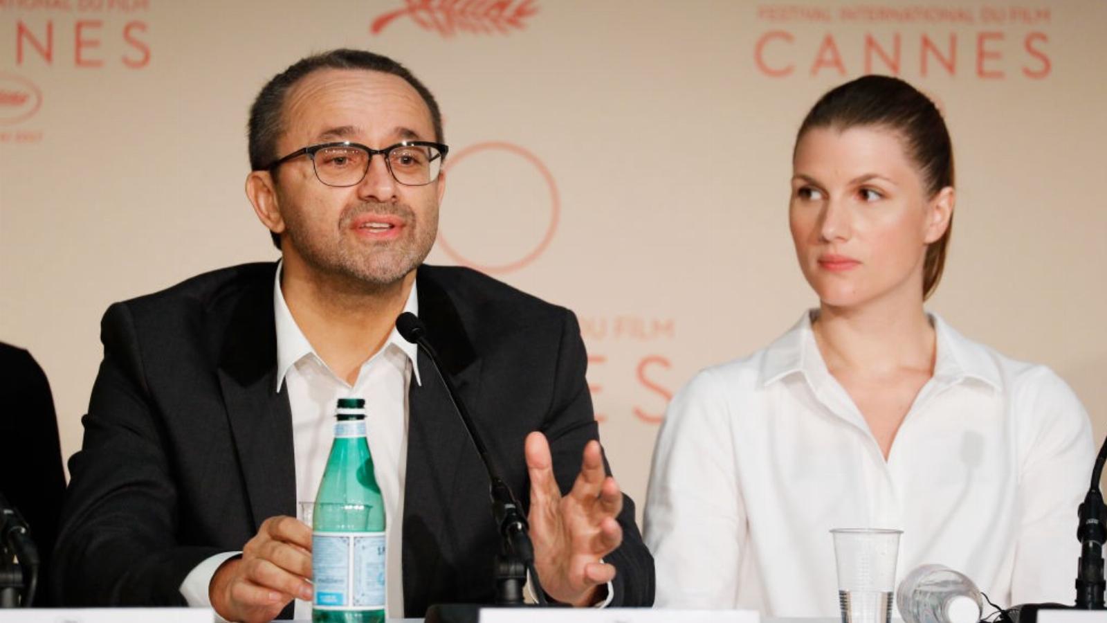 Andrej Zjagincev rendező és Mariana Spivak a Cannes-i sajtótájékoztatón. FOTÓ: Getty Images, Andreas Rentz