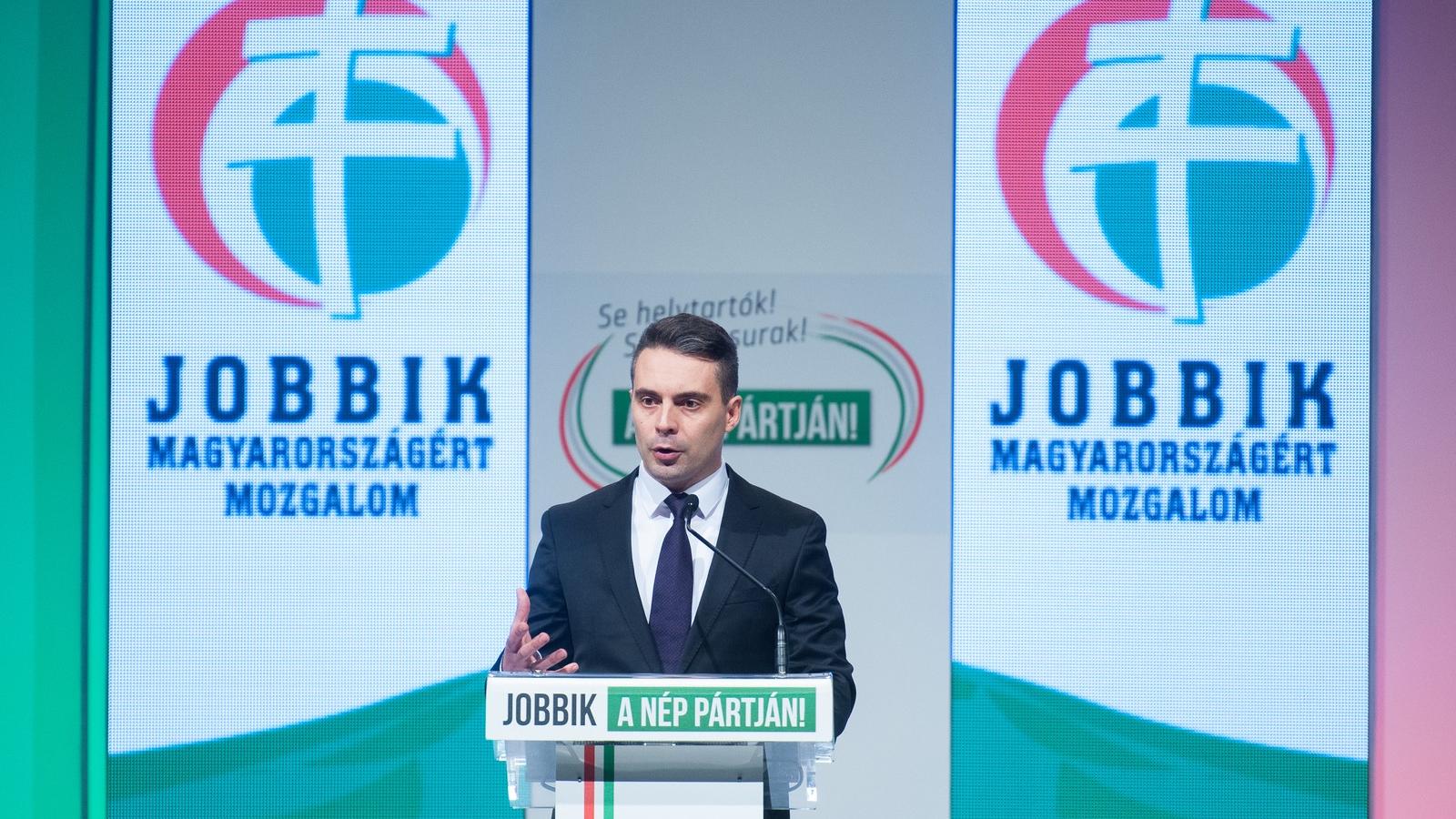 A pártelnök a Jobbik évadnyitó rendezvényén idén januárban. FOTÓ: Molnár Ádám