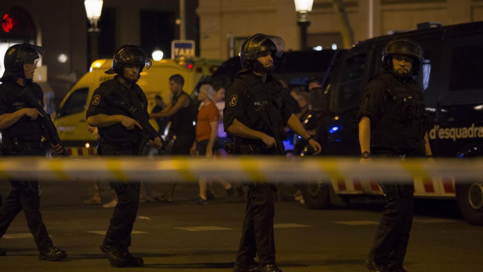 Barcelona a gázolásos merénylet után FOTÓ: AFP