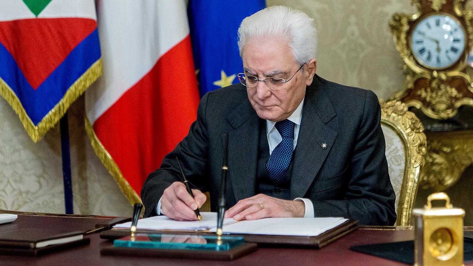 Mattarella olasz elnök. FOTÓ: ITALIAN PRESIDENCY / AFP