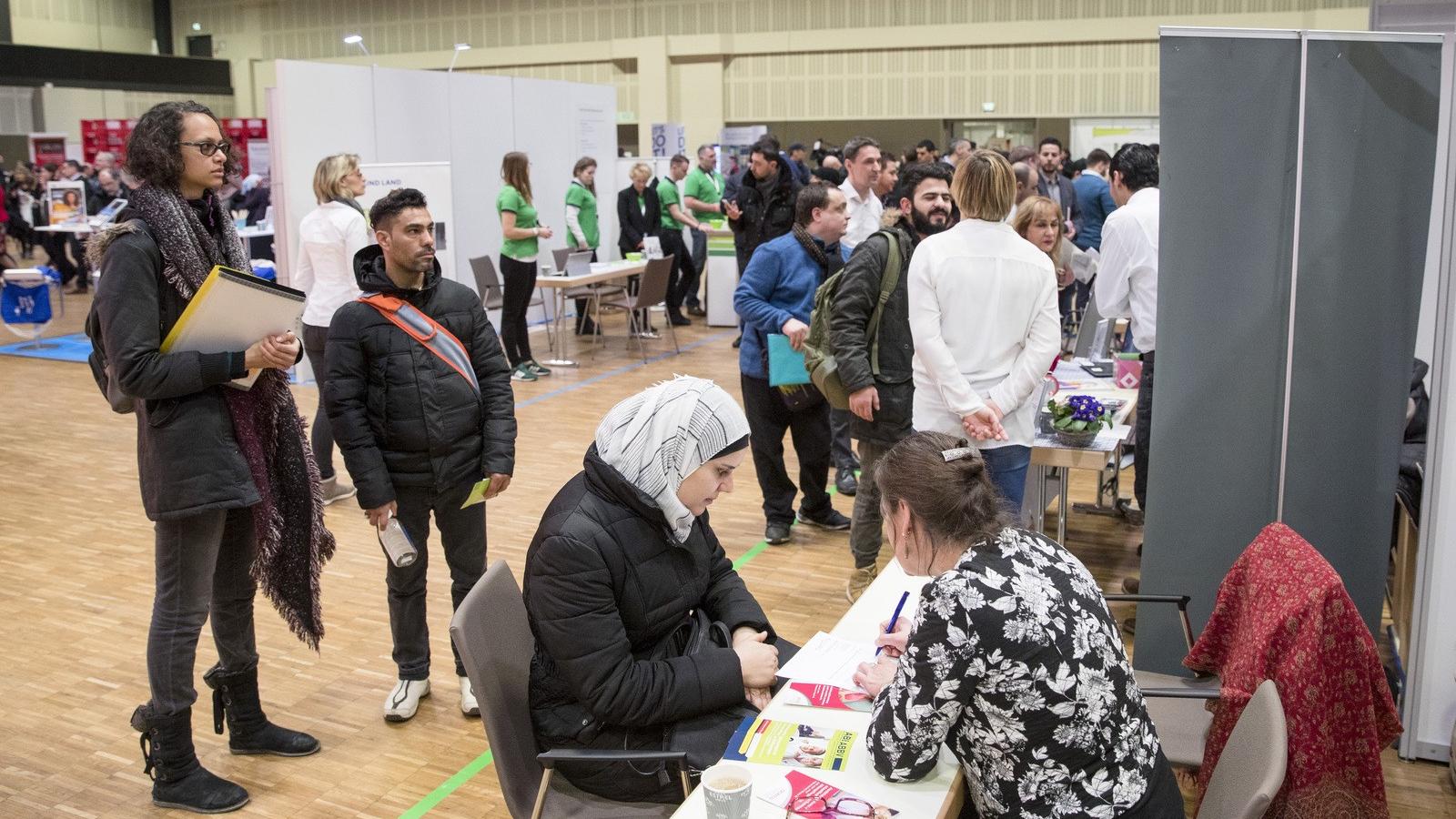 2018. február 20, Berlin -  Menekültek és bevándorlók állásbörzéje  Fotó: Emmanuele Contini / NurPhoto 
