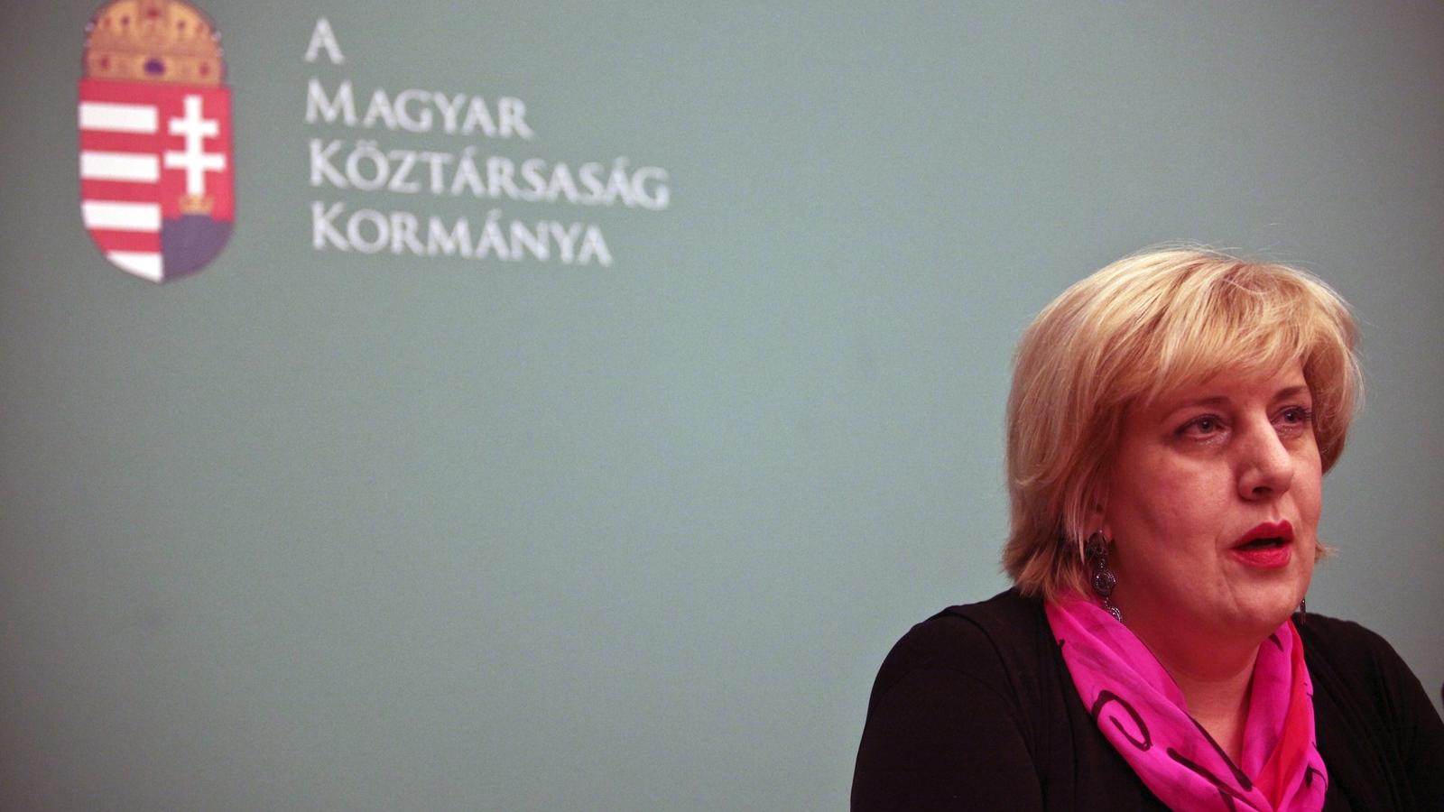 Dunja Mijatovic, egy 2011-es, az új média-szabályozáshoz kapcsolódó magyarországi látogatása alkalmával. Fotó: BALINT PORNECZI /