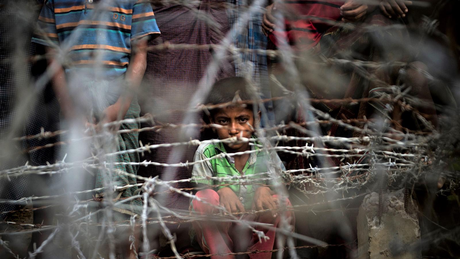 Rohingja menekültek egy mianmari táborban. Fotó: Ye Aung THU / AFP