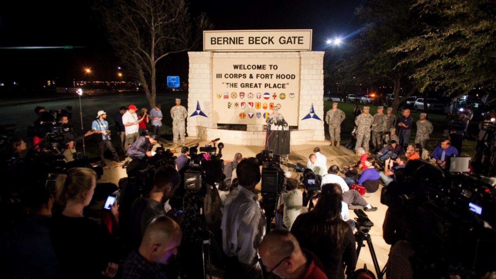 Mark A. Milley amerikai tábornok Fort Hoodban ismertette a lövöldözés részleteit FOTÓ: EUROPRESS/GETTY IMAGES/DREW ANTHONY SMITH