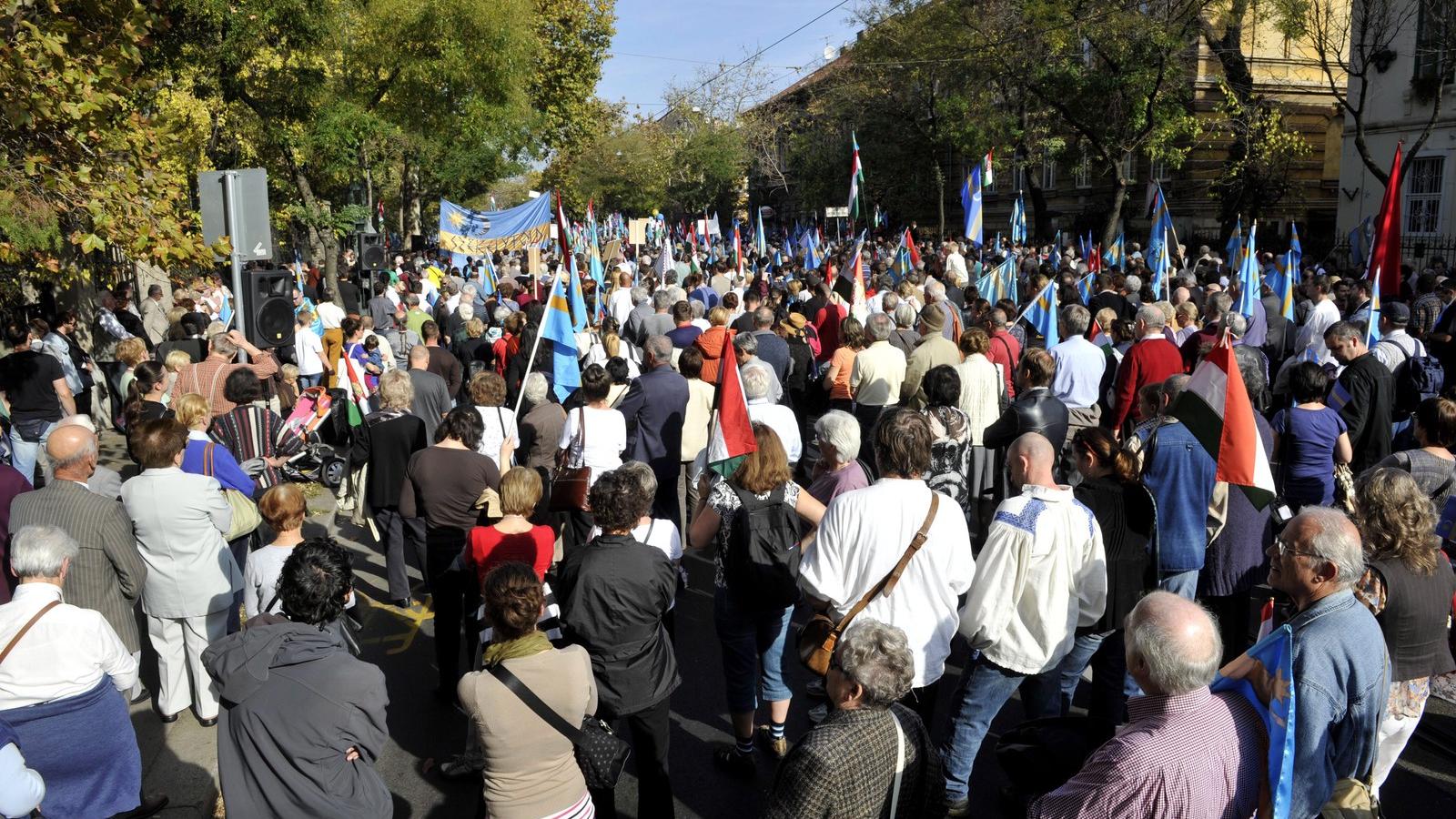 A Székelyek nagy menetelése elnevezésű háromszéki rendezvénnyel egy időben megrendezésre kerülő budapesti demonstráció a román n