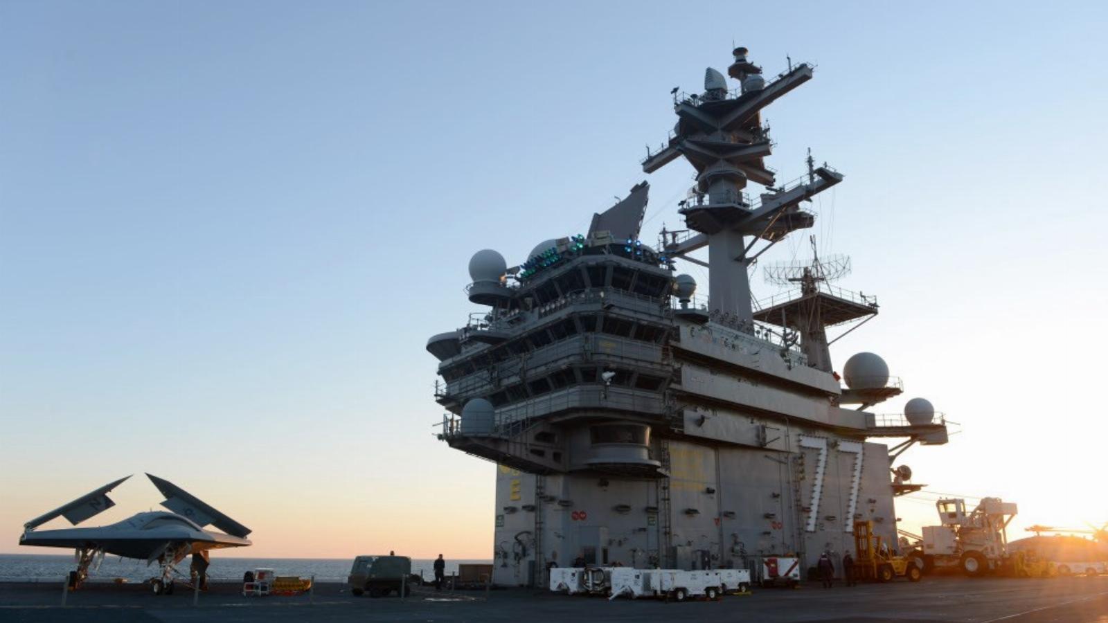 A USS George H. W. Bush repülőgép-hordozóról indíthatják a pilóta nélküli robotrepülőgépeket FOTÓ: EUROPRESS/GETTY IMAGES/US NAV