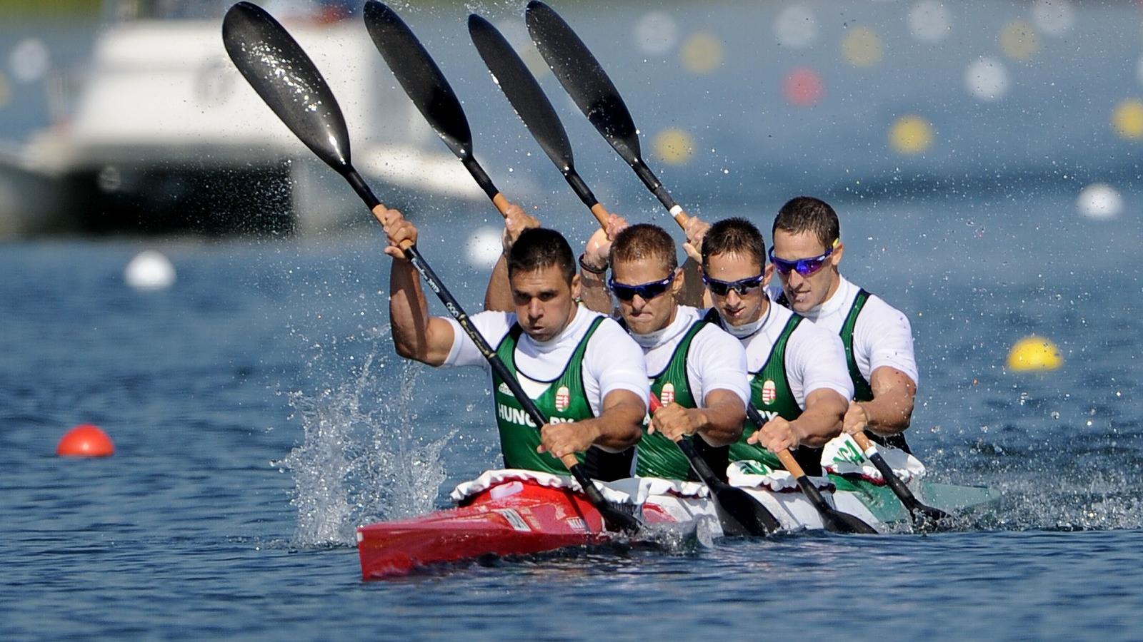 Kammerer, és mögötte Kulifai, Tóth, valamint Pauman a londoni olimpián. Fotó: Harry How/Getty Images.