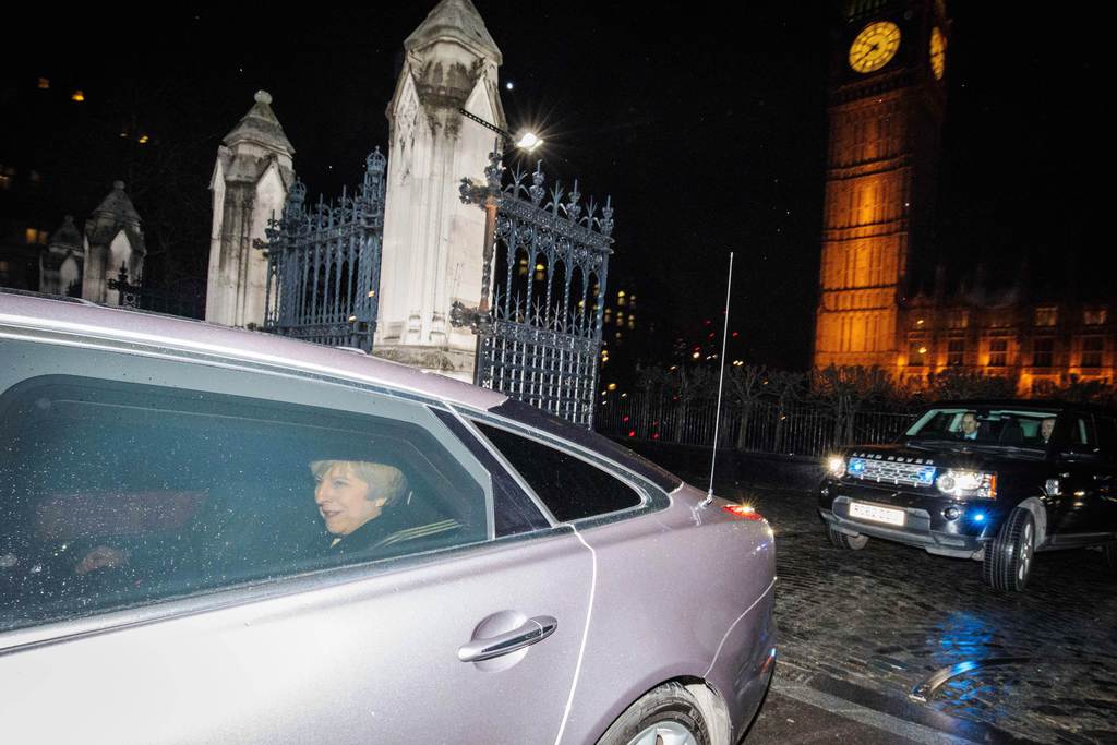 Nem látszott a győzelem hatalmas öröme a kormányfőn, amikor a szavazás után hazaindult FOTÓ: EUROPRESS/GETTY IMAGES/JACK TAYLOR