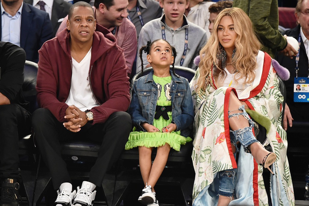 Beyoncé Jay-Z-vel és kislányukkal, Blue Ivy Carterrel FOTÓ: Theo Wargo/Getty Images