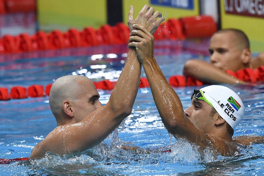 A győztes dél-afrikai Chad le Clos MTI Fotó: Illyés Tibor