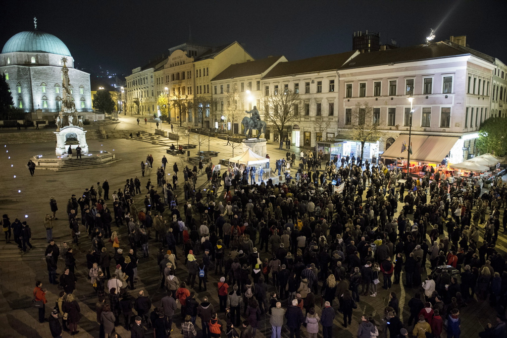 Pécs, a Széchenyi tér 2014. november 17-én. MTI Fotó: Sóki Tamás