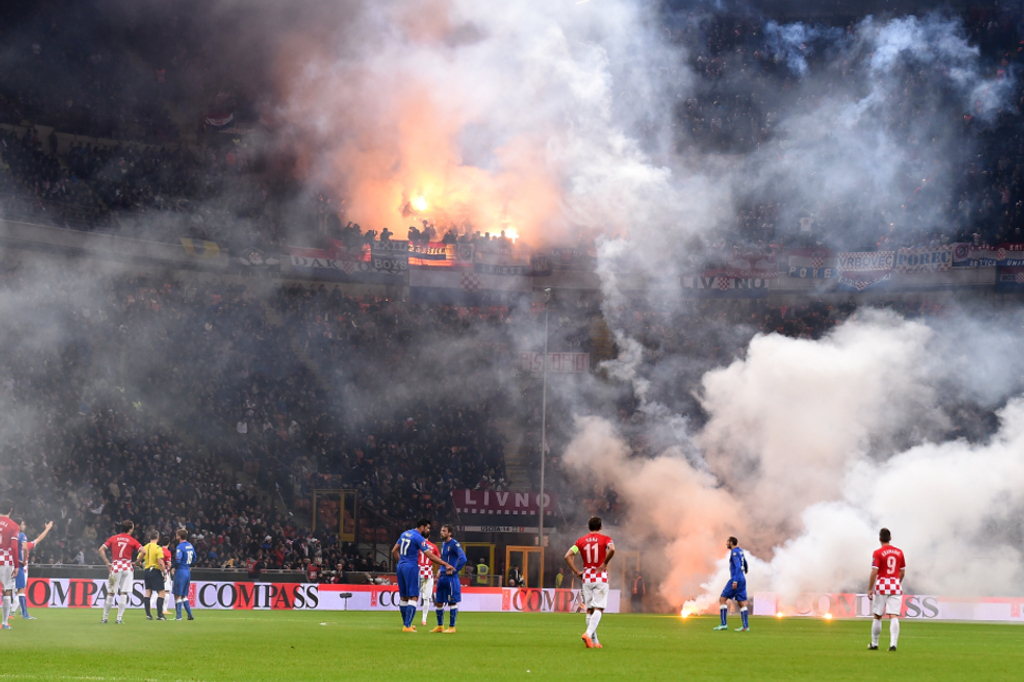 Olyan hangulat biztosan nem lesz a spliti zárt kapus meccsen, mint a novemberi olasz–horváton FOTÓ: EUROPRESS/GETTY IMAGES/CLAUDIO VILLA