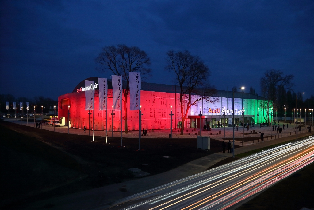 Az impozáns győri aréna is az Audi nevét viseli FORRÁS: AUDI HUNGÁRIA